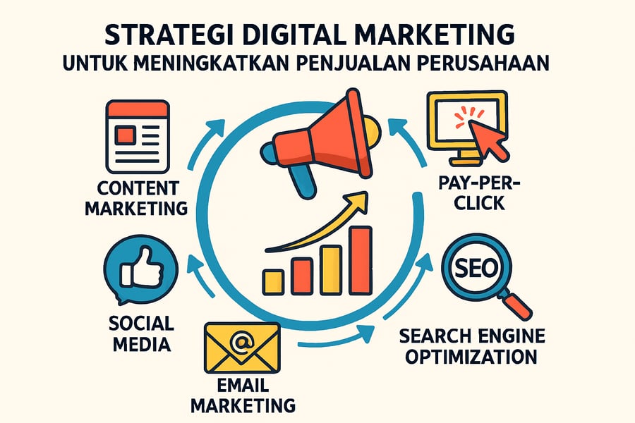 Strategi digital marketing untuk meningkatkan penjualan perusahaan
